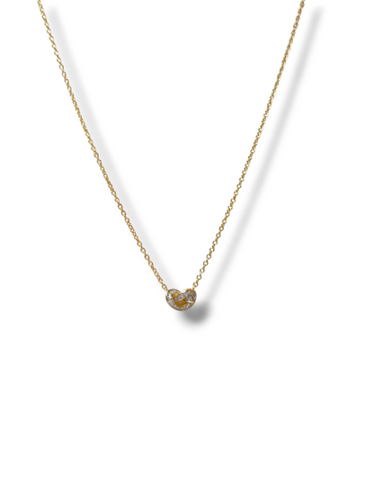 Girocollo Girocollo in argento dorato con cuore intrecciato in pavé di zirconi - Gioielli Pavan