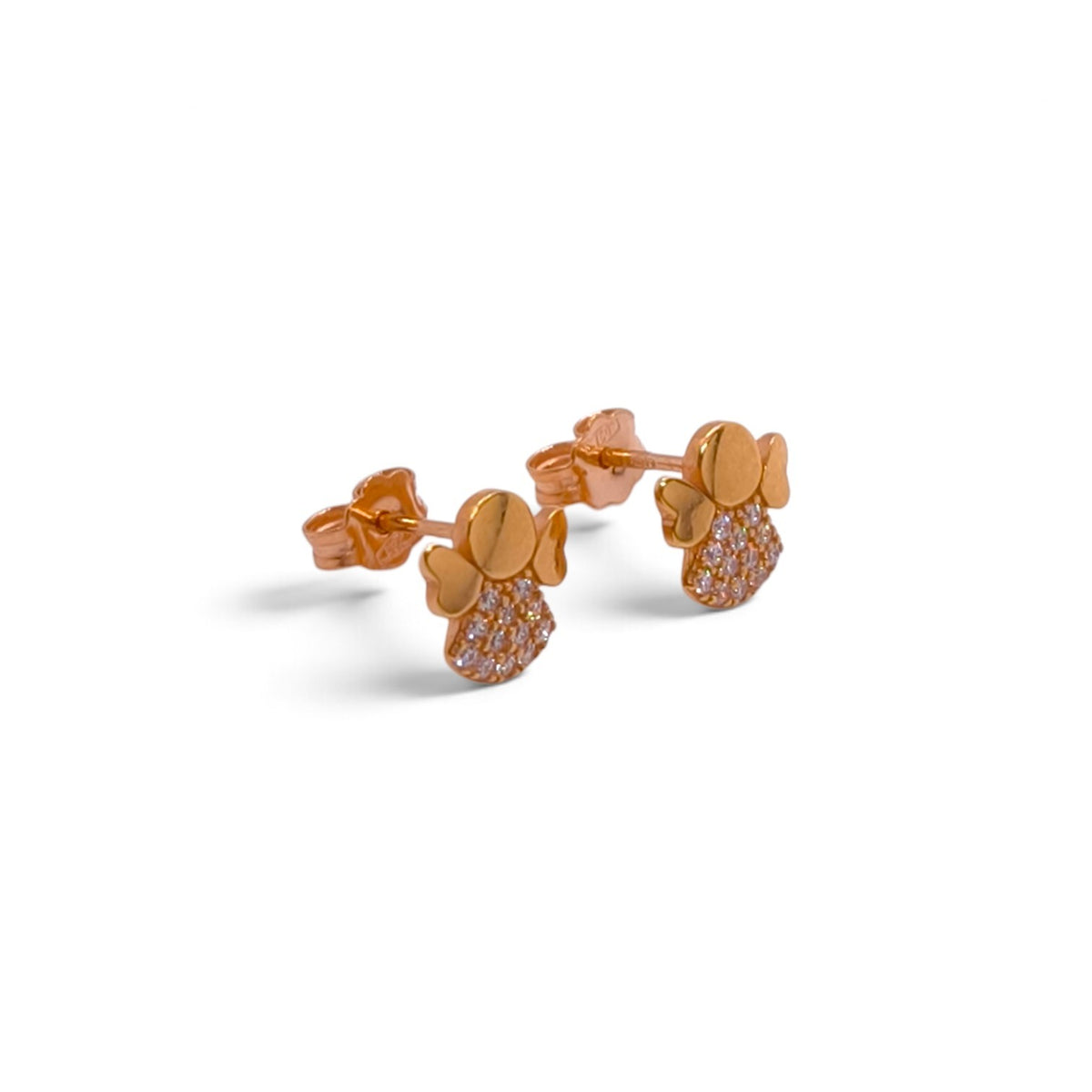 Orecchini angelo in oro rosa 18 kt con zirconi - Gioielli Pavan
