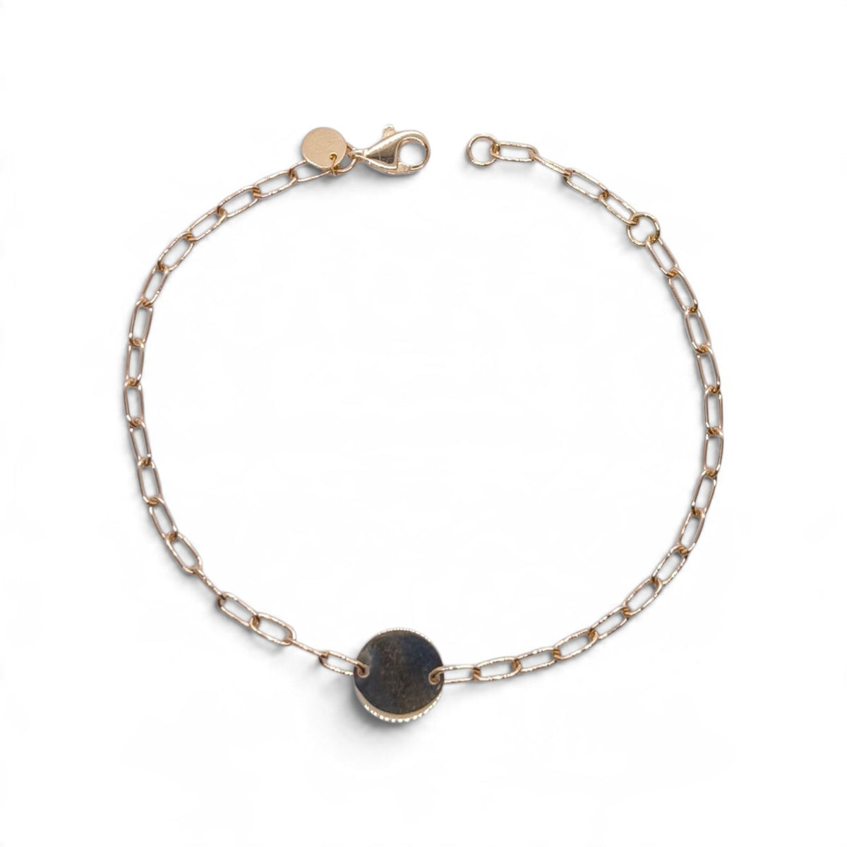 Bracciale in oro giallo 9k con maglia rettangolare e cerchietto - Gioielli Pavan
