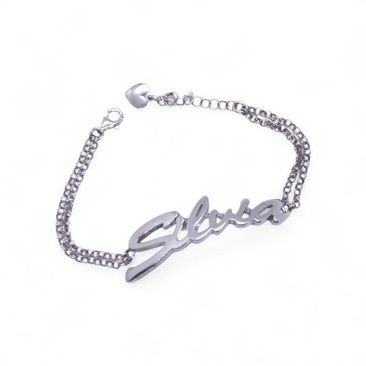 Bracciale Bracciale in Argento 925 con Nome Silvia - Gioielli Pavan