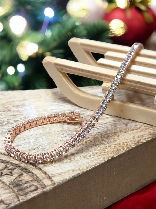 Bracciale Bracciale tennis in argento con zirconi lunghezza fissa - articolo con varianti - Gioielli Pavan