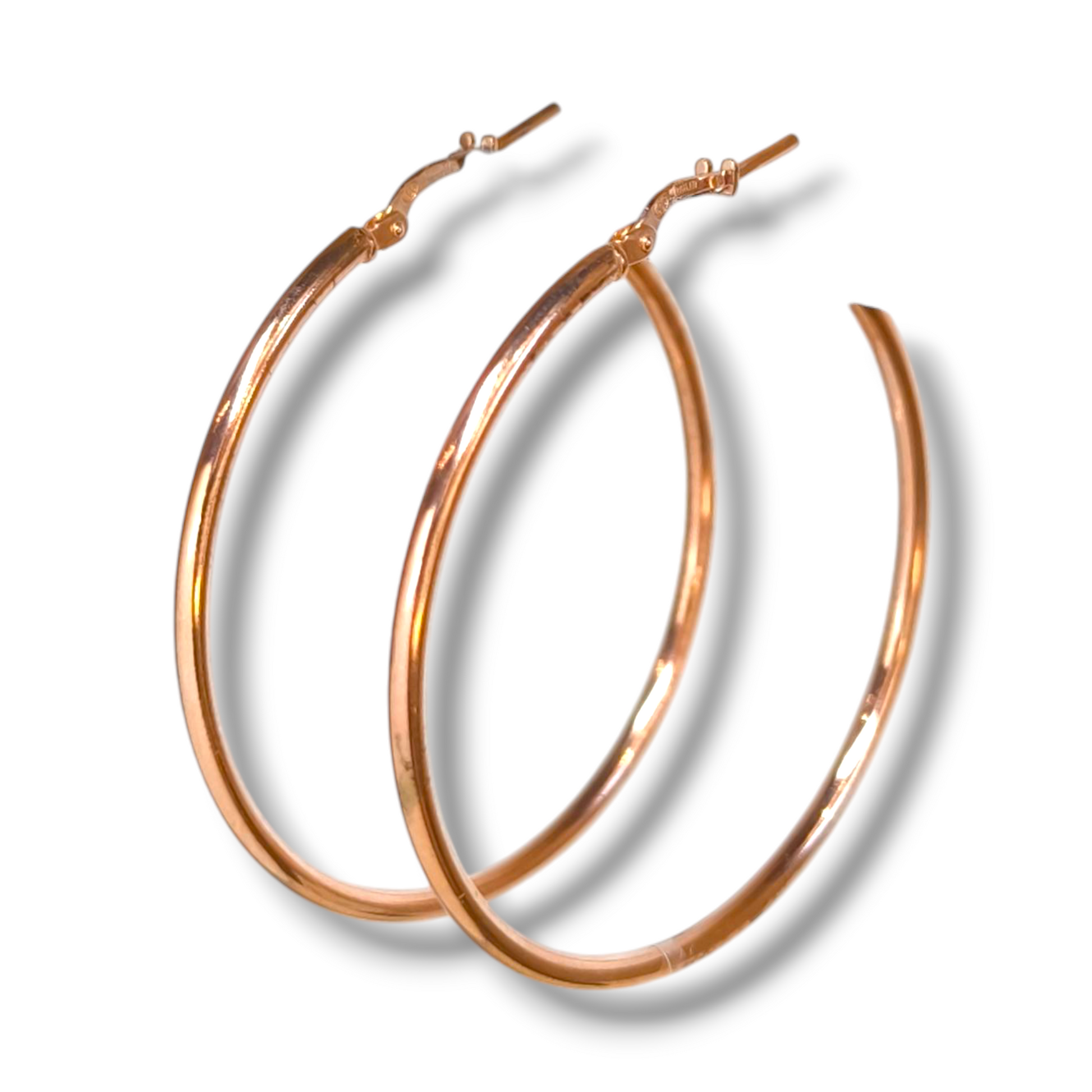 Orecchini Orecchini in argento dorato rosa tondi diam.4 cm - Gioielli Pavan