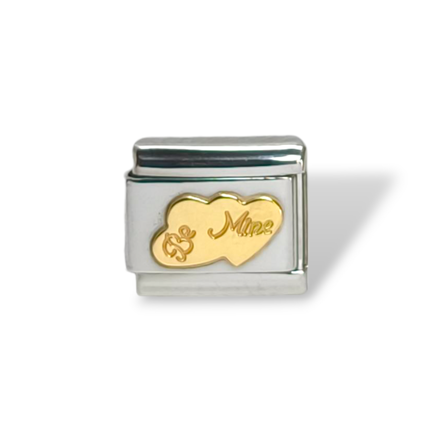 Ciondoli e pendenti NominatioN - Link con cuore doppio e scritta incisa "Be MIne" - Gioielli Pavan