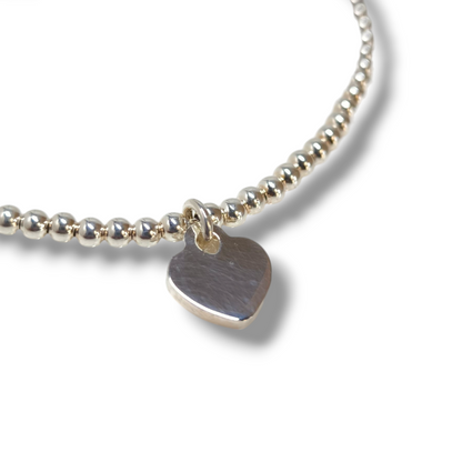 Bracciale Bracciale in argento con palline e cuore pendente - Gioielli Pavan