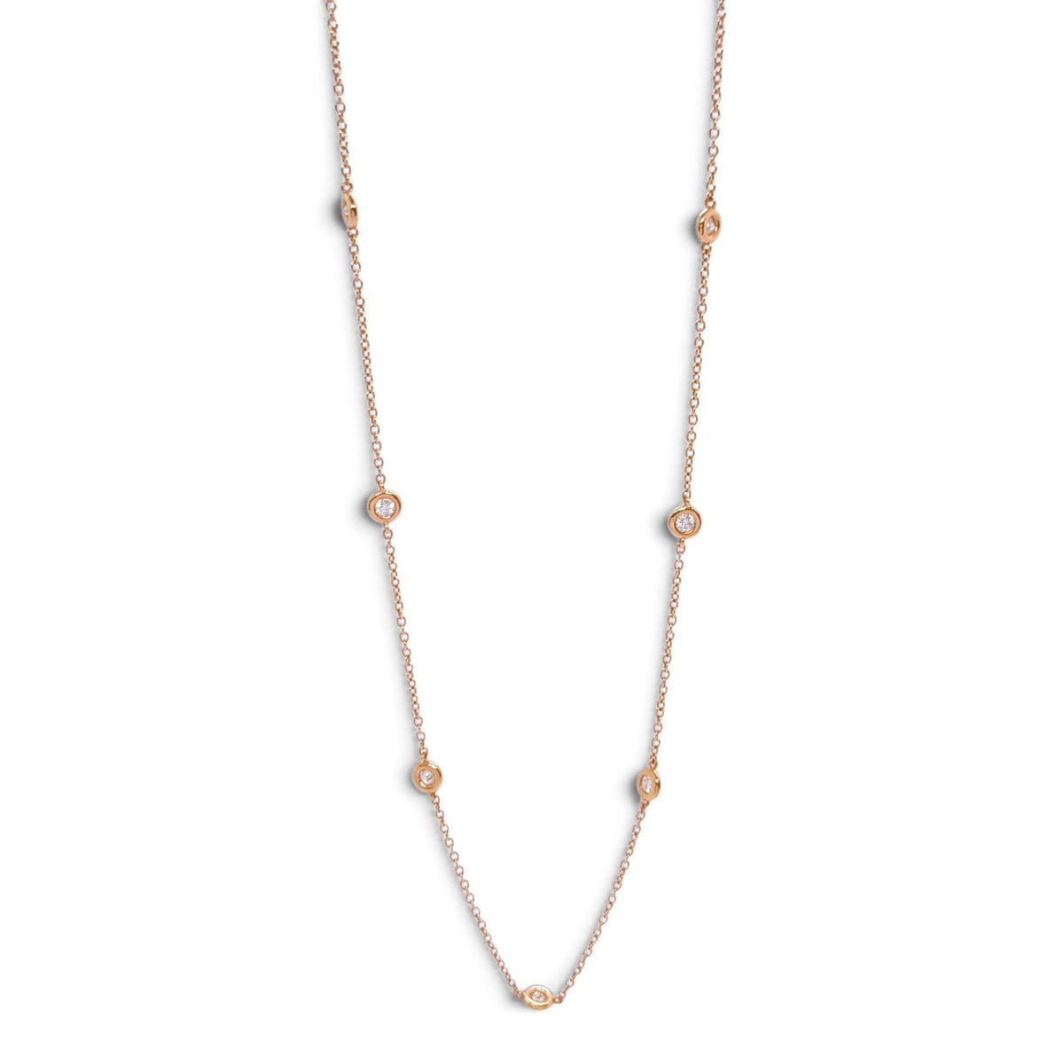 Collana sparkle in oro rosa con diamanti - Gioielli Pavan