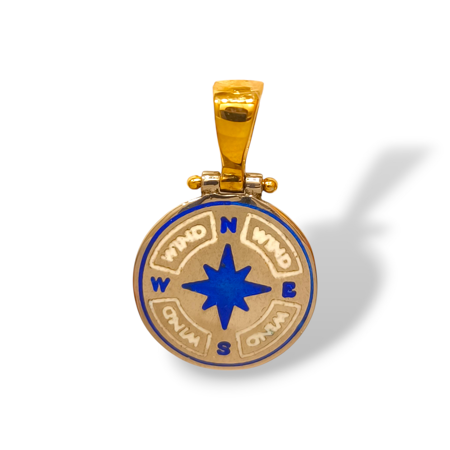 Ciondoli e pendenti Ciondolo in oro e argento a forma di Rosa dei venti smaltata a fuoco - Gioielli Pavan