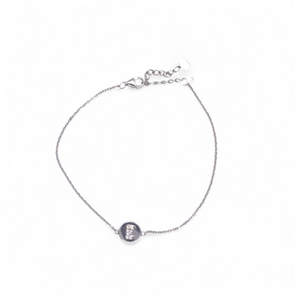 Bracciale Bracciale regolabile in argento 925 con lettera E e zirconi - Gioielli Pavan