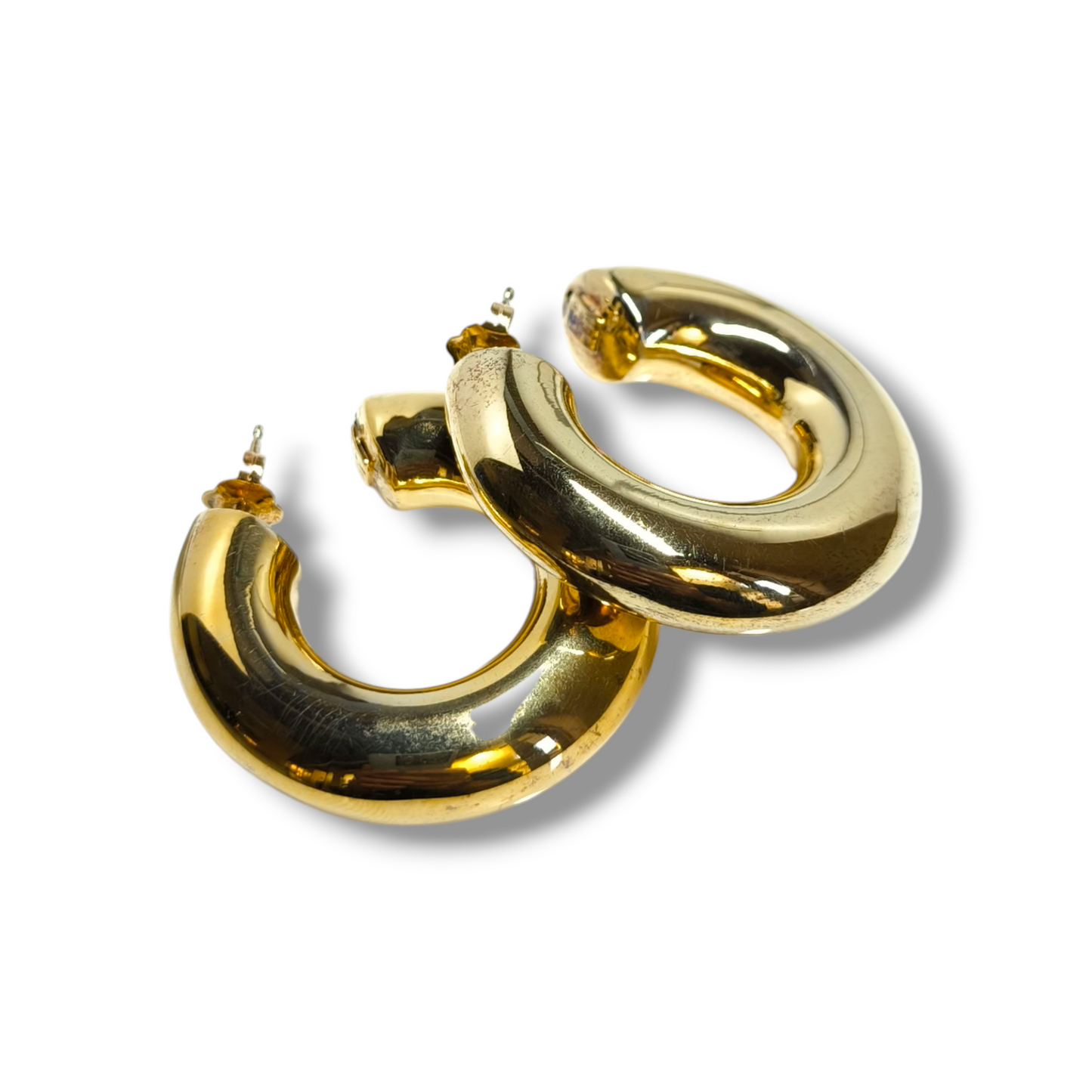 Orecchini Orecchini in argento tondi canna vuota grande diam. 2 cm - Gioielli Pavan