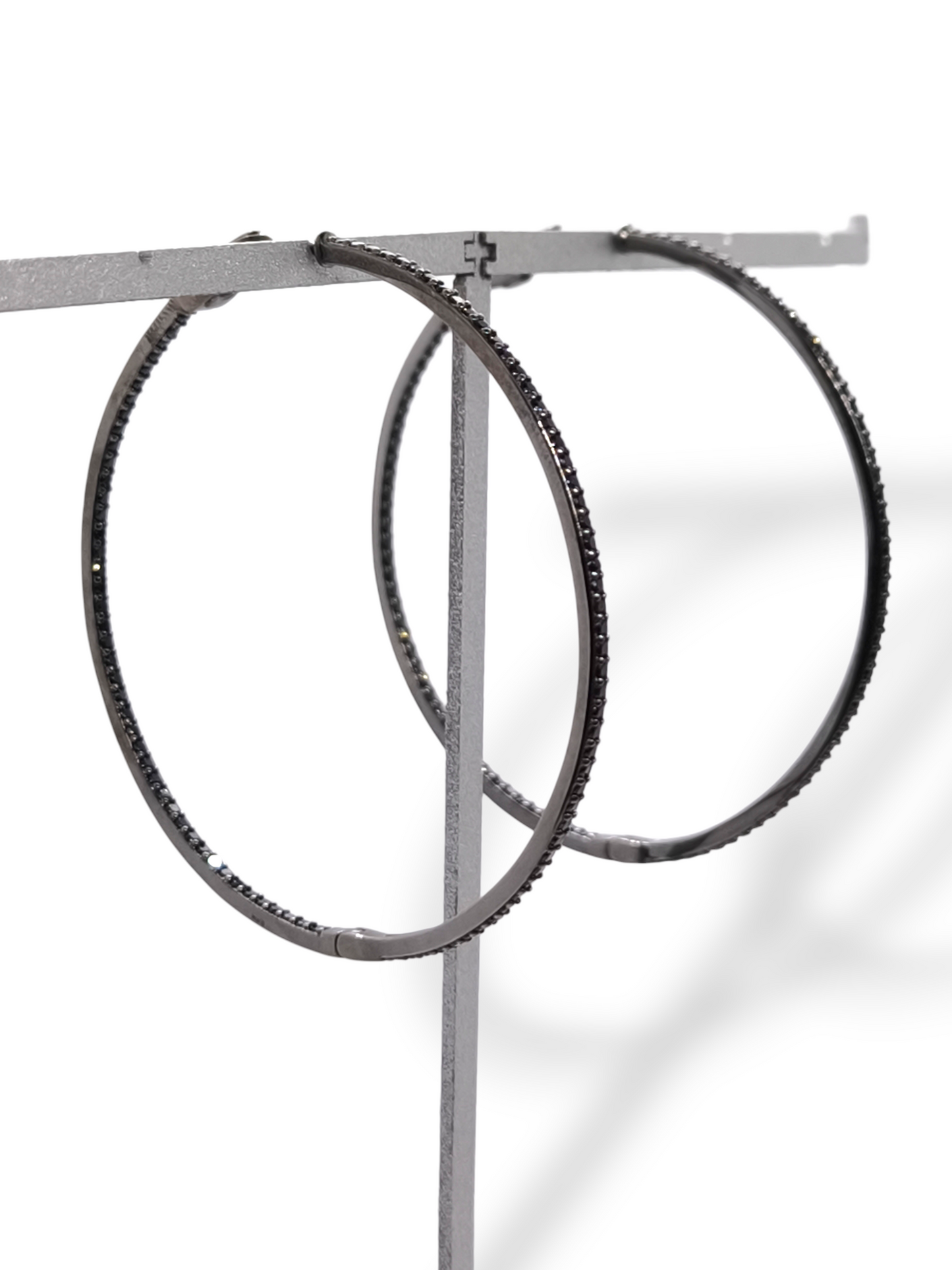 Orecchini Orecchini Argento 925 Brunito con Zirconi neri - Gioielli Pavan