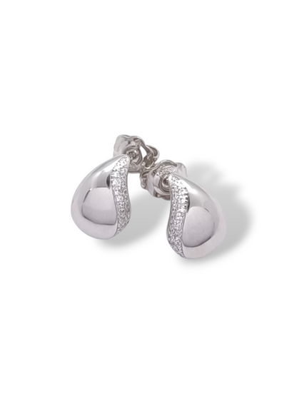 Orecchini Orecchini a Goccia in Argento 925 con Zirconi Pavé - Gioielli Pavan