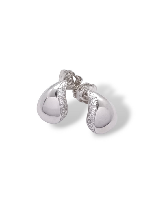Orecchini Orecchini a Goccia in Argento 925 con Zirconi Pavé - Gioielli Pavan