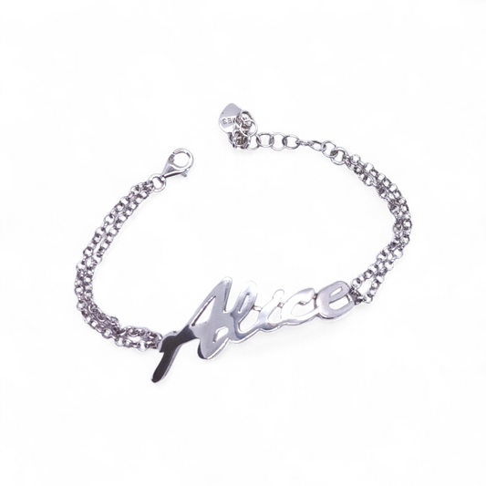 Bracciale Bracciale in Argento 925 con Nome Alice - Gioielli Pavan