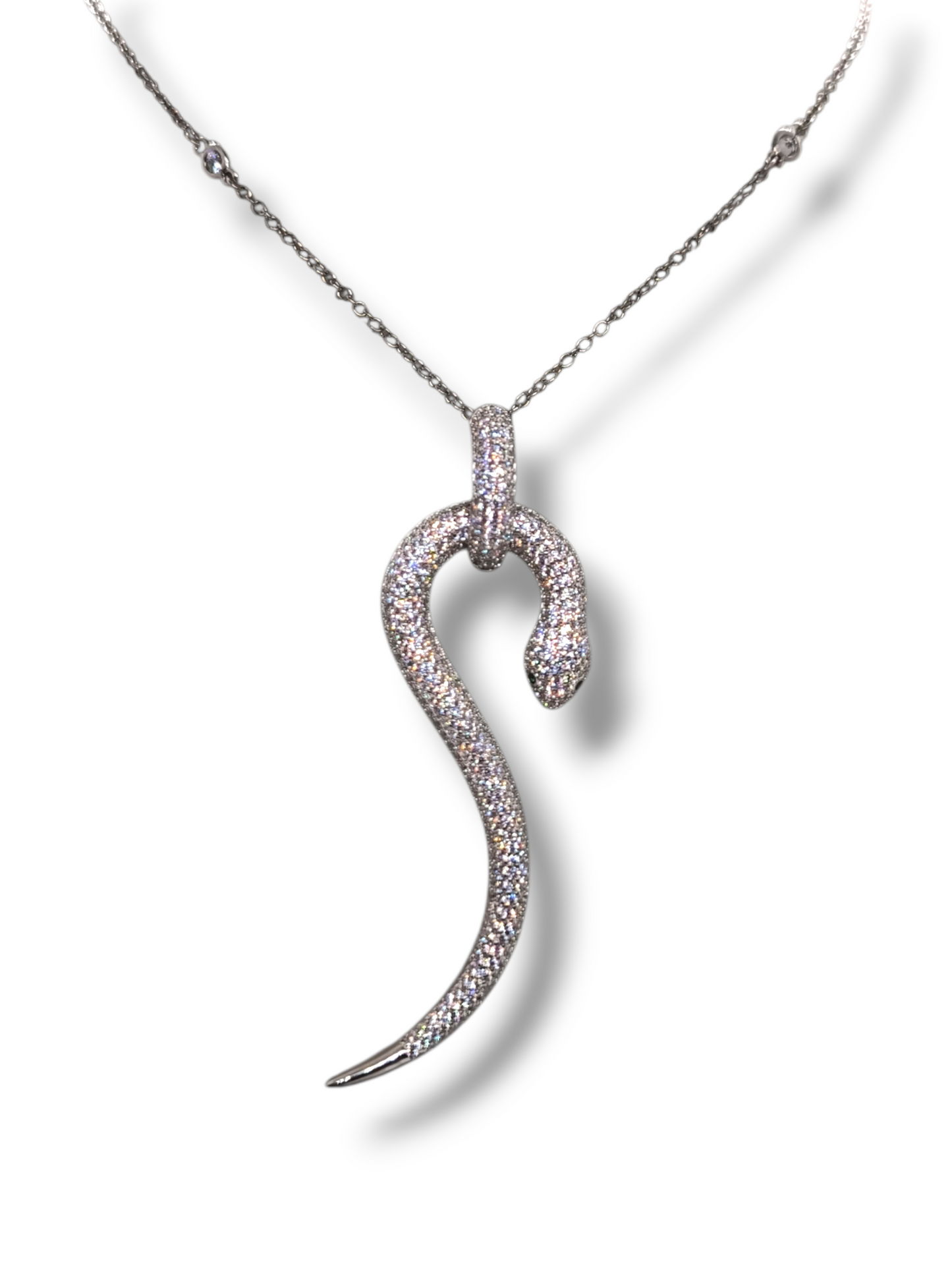 Girocollo Girocollo Serpente Argento 925 con Zirconi Pavé - Gioielli Pavan