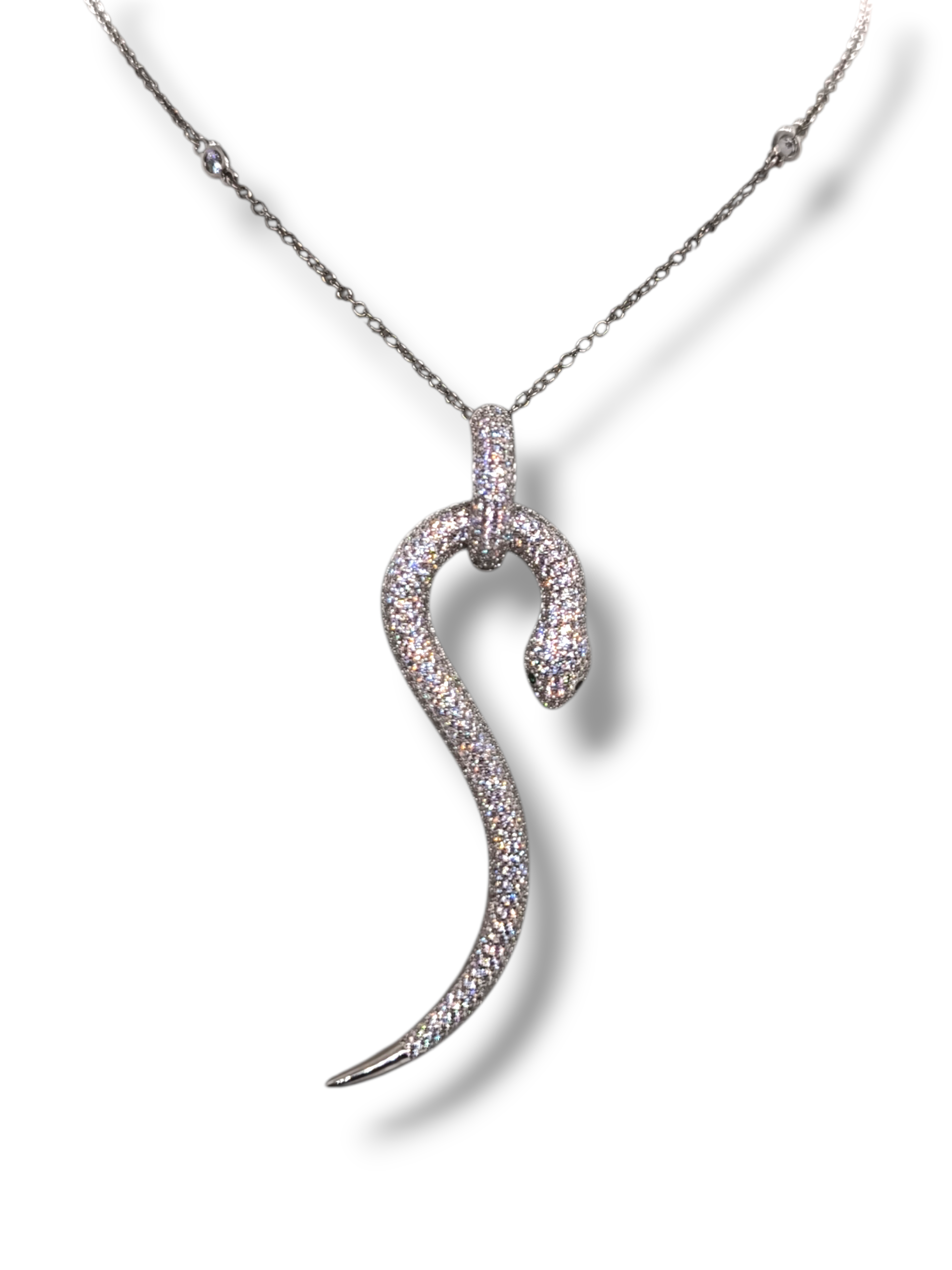 Girocollo Girocollo Serpente Argento 925 con Zirconi Pavé - Gioielli Pavan