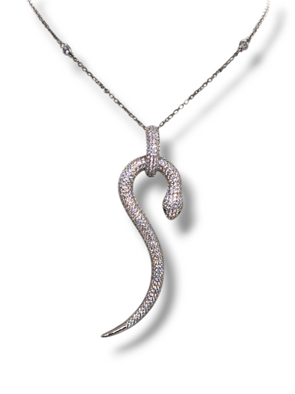 Girocollo Girocollo Serpente Argento 925 con Zirconi Pavé - Gioielli Pavan