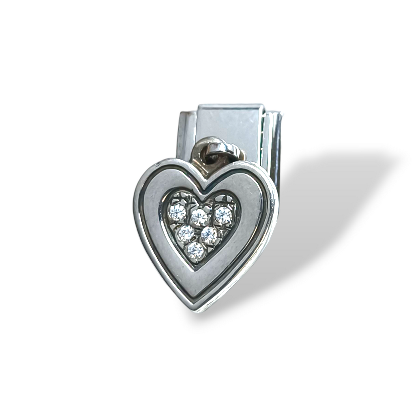 Ciondoli e pendenti NominatioN - Link Pendete Cuore con zirconi a pavé in argento 925 - Gioielli Pavan