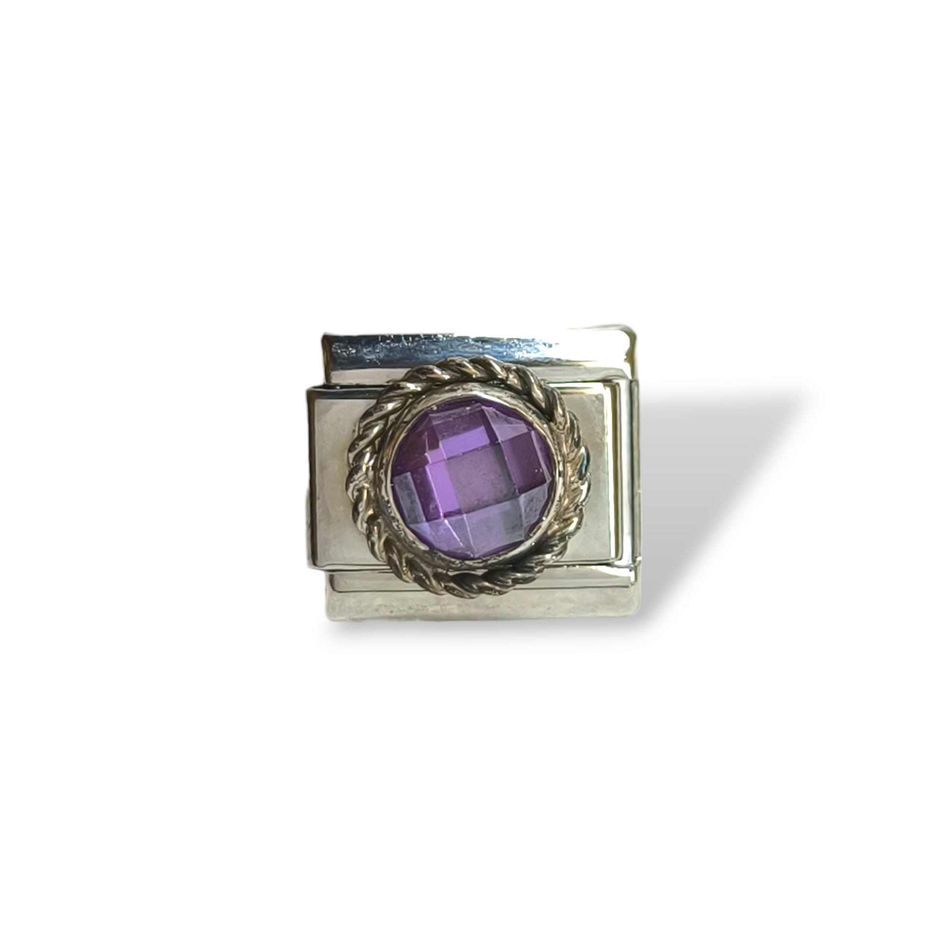 Ciondoli e pendenti NominatioN - Link Pietra ametista su base in argento 925 - Gioielli Pavan