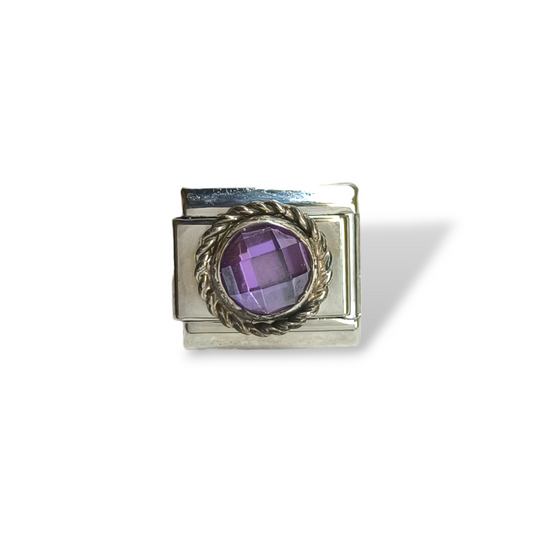 Ciondoli e pendenti NominatioN - Link Pietra ametista su base in argento 925 - Gioielli Pavan
