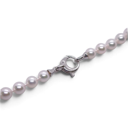 Girocollo di perle Akoya bianche 6–9 mm con chiusura in oro bianco - Gioielli Pavan