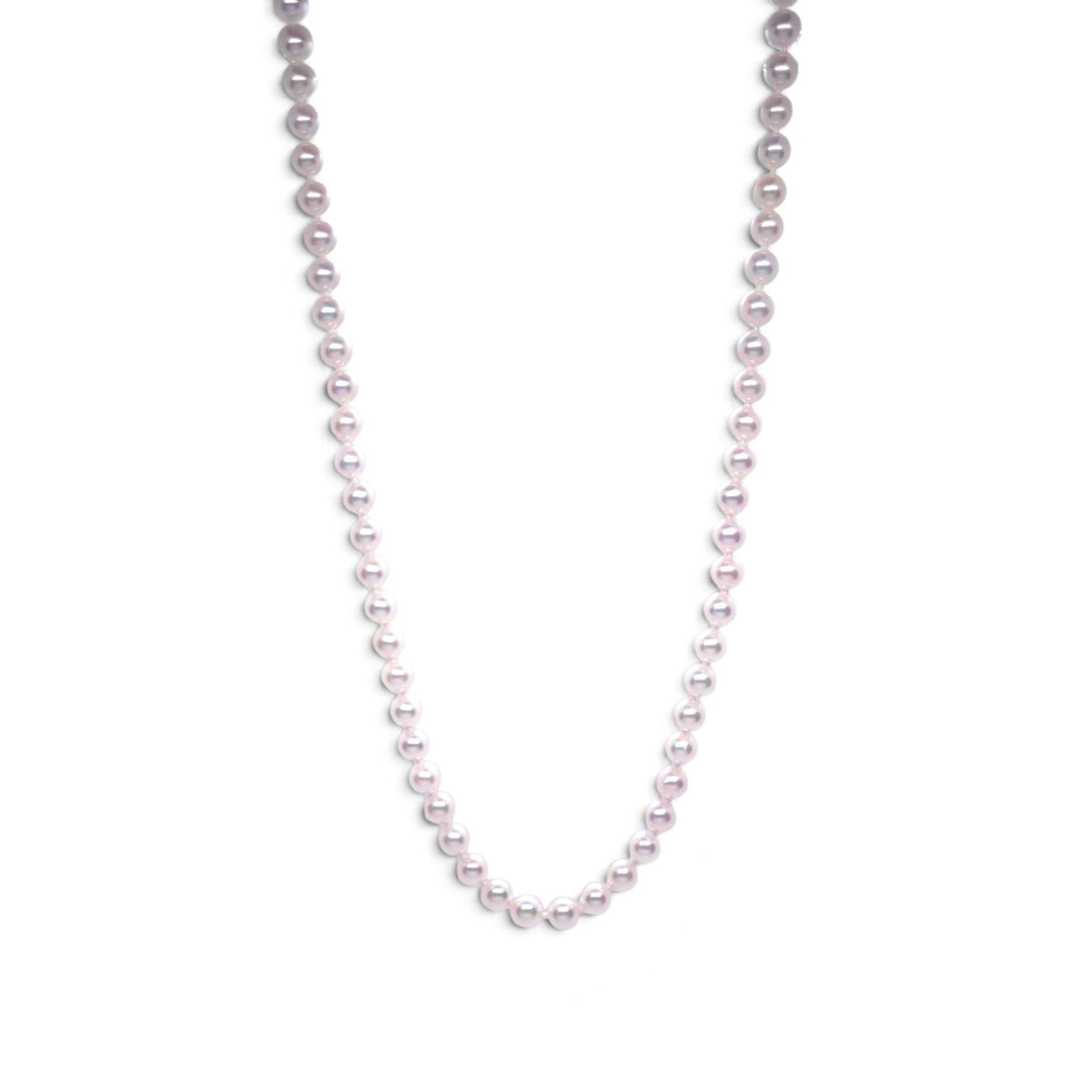 Collana di perle Akoya con chiusura in oro bianco 18 kt e diamanti - Gioielli Pavan