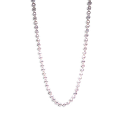 Collana di perle Akoya con chiusura in oro bianco 18 kt e diamanti - Gioielli Pavan