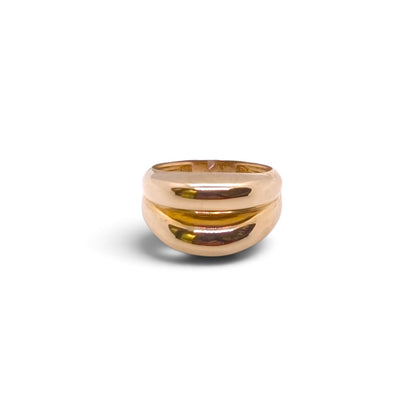 Anello a fascia geometrica in oro giallo 9kt - Gioielli Pavan
