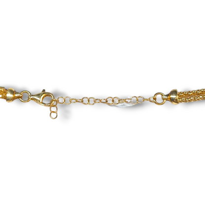 Collana Girocollo in argento dorato maglie paper link - Gioielli Pavan