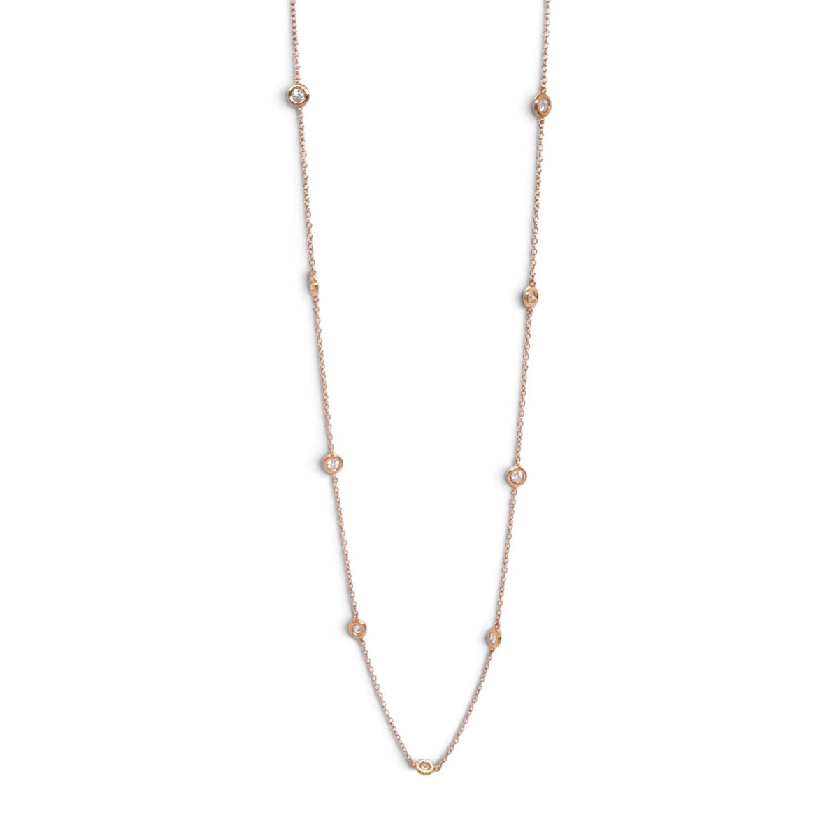 Collana sparkle in oro rosa con diamanti - Gioielli Pavan