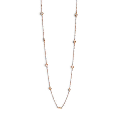 Collana sparkle in oro rosa con diamanti - Gioielli Pavan