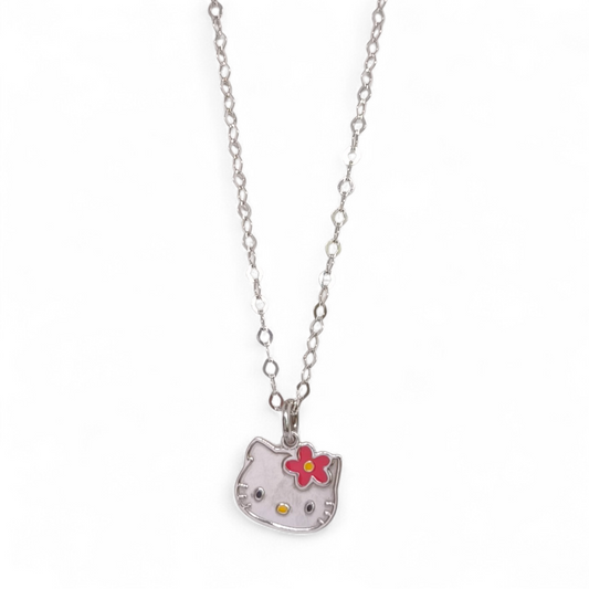 Girocollo Girocollo Argento 925 Hello Kitty Hawaii – Ciondolo Smaltato - Gioielli Pavan