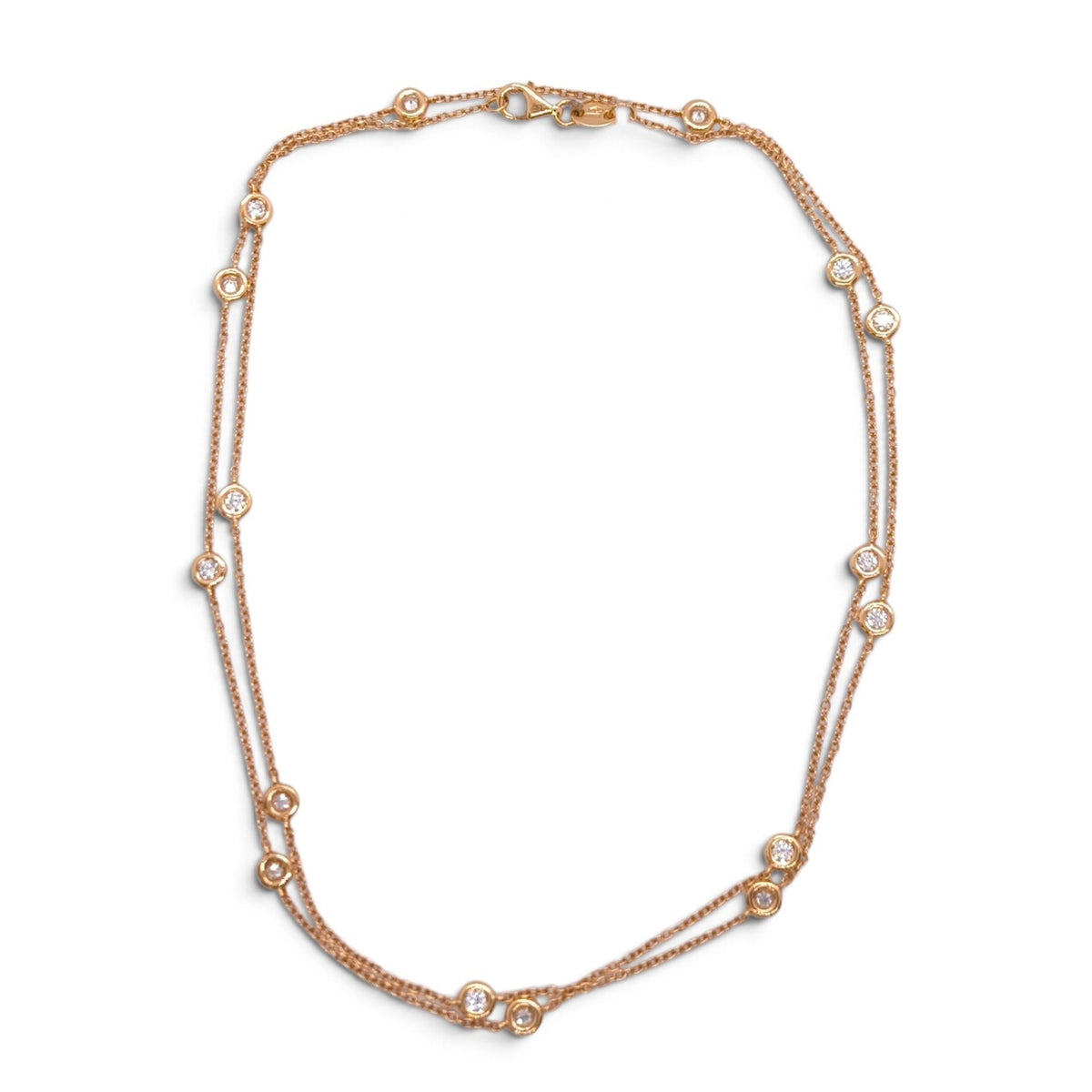 Collana sparkle in oro rosa con diamanti - Gioielli Pavan