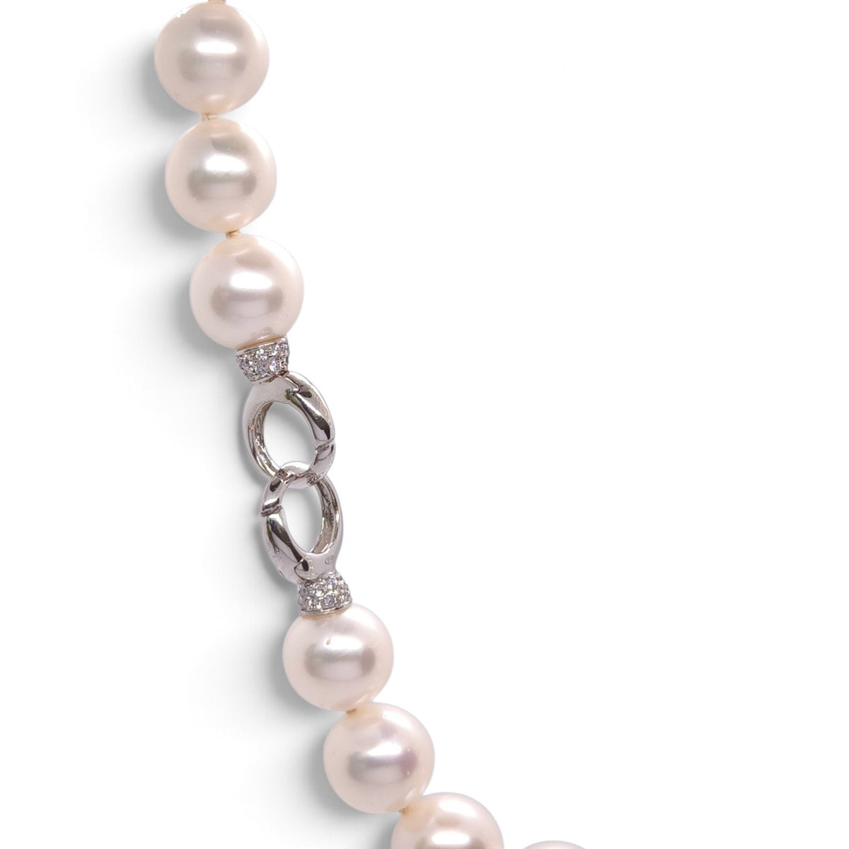 Collana di perle d’acqua dolce 11,5–12 mm in argento 925