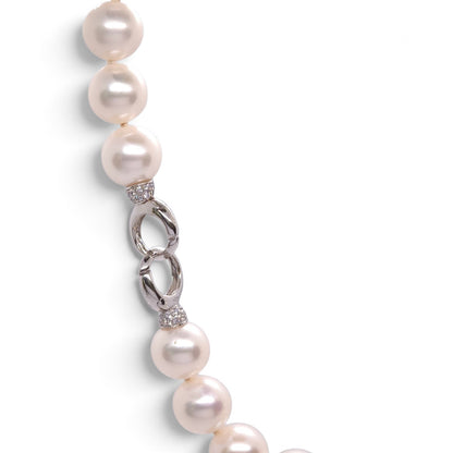 Collana di perle d’acqua dolce 11,5–12 mm in argento 925