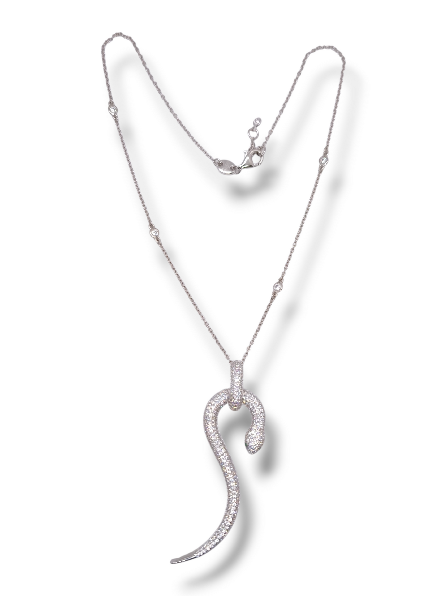 Girocollo Girocollo Serpente Argento 925 con Zirconi Pavé - Gioielli Pavan