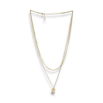 Girocollo Girocollo in argento dorato giallo con chiave e lucchetto con zirconi a pavé - Gioielli Pavan