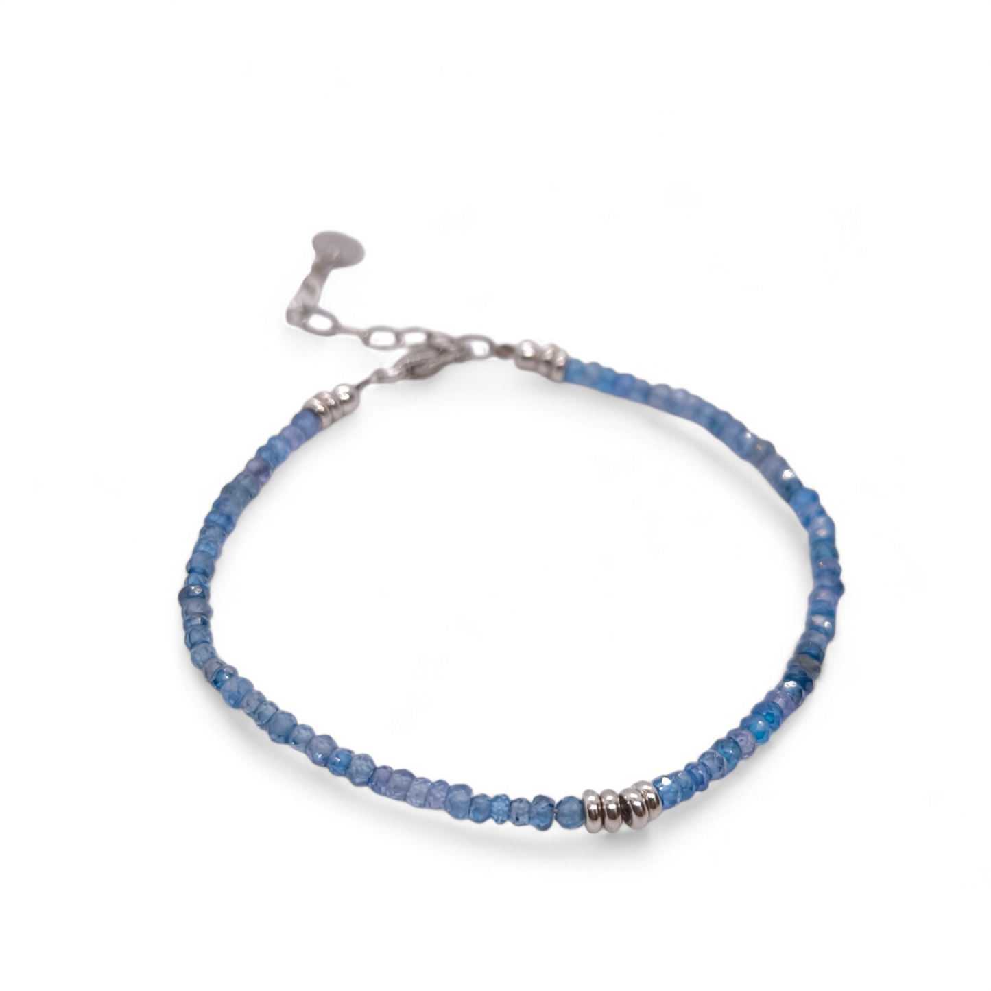 Bracciale Bracciale Argento 925 con Zirconi Blu Sfaccettati - Gioielli Pavan