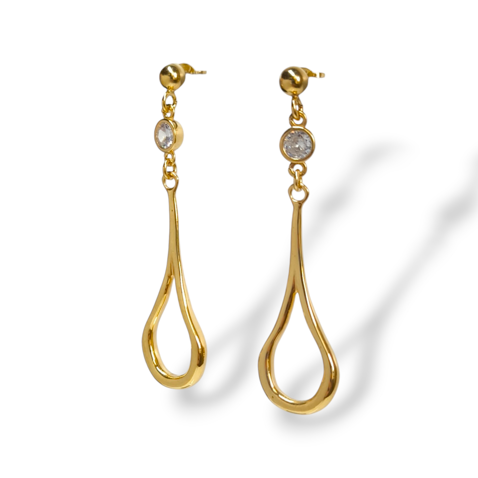 Orecchini Orecchini argento dorato giallo pendente con zirconi - Gioielli Pavan