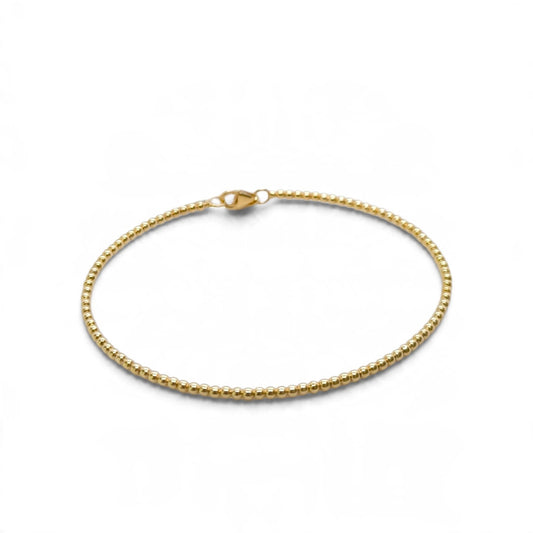 Bracciale rigido pallinato in oro giallo 9 kt - Gioielli Pavan