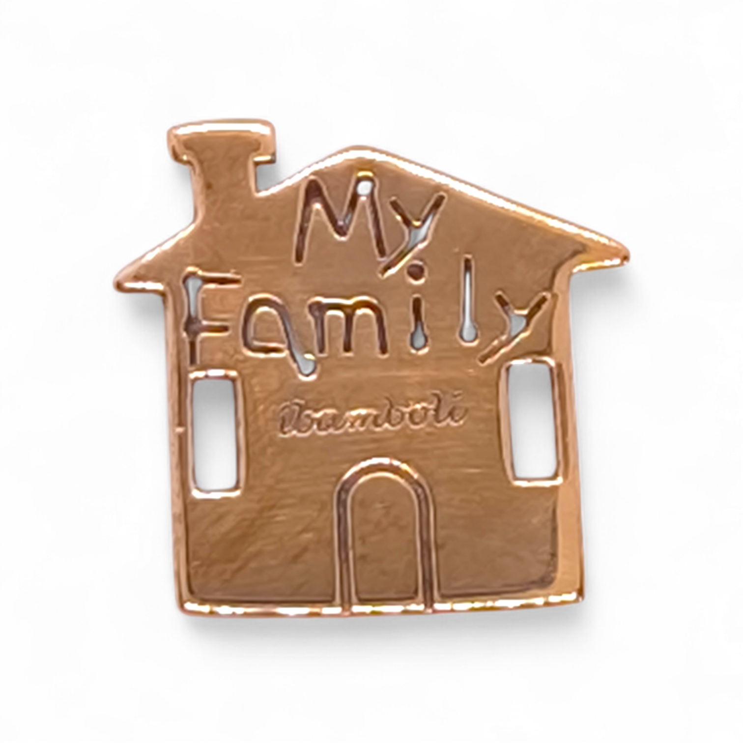 Ciondoli e pendenti Ciondolo Casetta in Argento 925 dorato rosa - iBamboli Mod. Casetta F - Gioielli Pavan