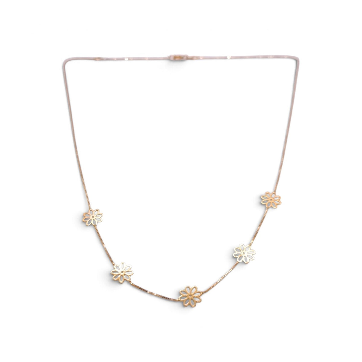 Girocollo con margherite in oro giallo 18k - Gioielli Pavan