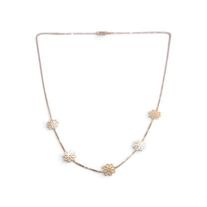 Girocollo con margherite in oro giallo 18k - Gioielli Pavan