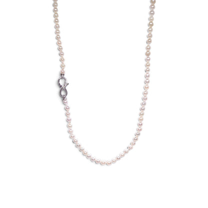 Girocollo di perle keshi con chiusura in oro bianco 18 kt e diamante - Gioielli Pavan