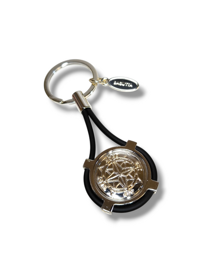 Portachiavi Porta chiavi in acciaio con rosa dei venti smaltata o incisa - Articolo con varianti - Gioielli Pavan