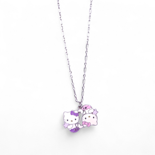 Girocollo Girocollo Argento 925 con Ciondolo Hello Kitty – Sirenette smaltato - Gioielli Pavan