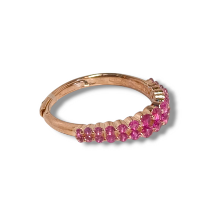 Anello Anello in argento mezza fede con zirconi - Gioielli Pavan