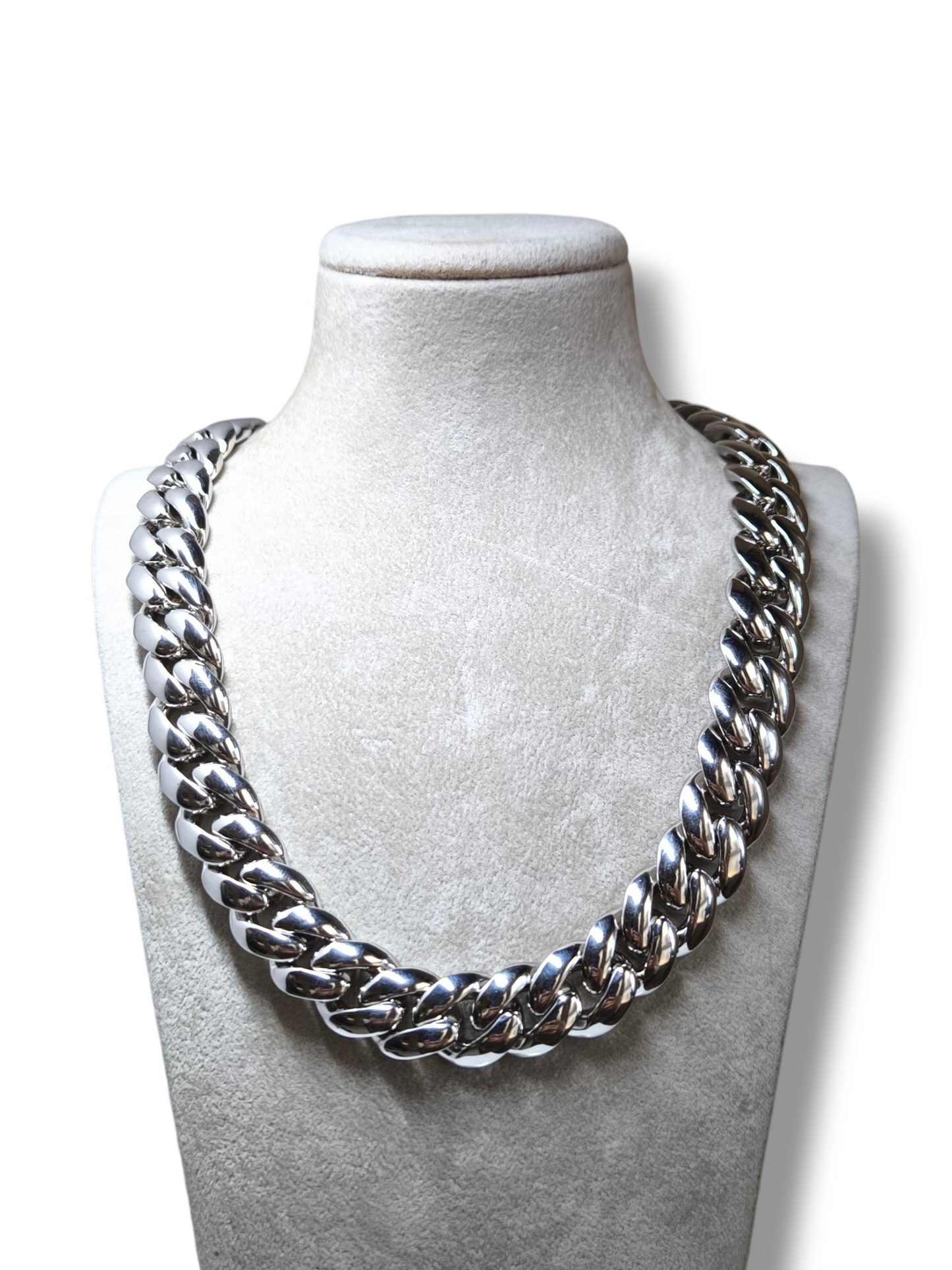 Girocollo Collana in argento 925 massiccia maglia groumette sezione 1,4 cm - Gioielli Pavan