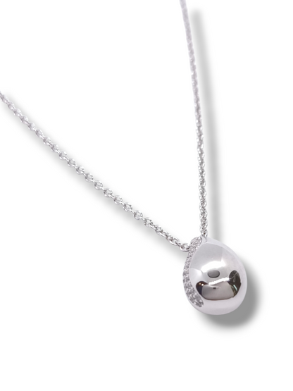 Girocollo Girocollo a Goccia in Argento 925 con Zirconi Pavé - Gioielli Pavan