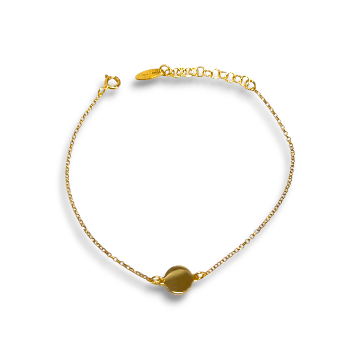 Bracciale Braccialetto in argento dorato giallo con tondino centrale - Gioielli Pavan