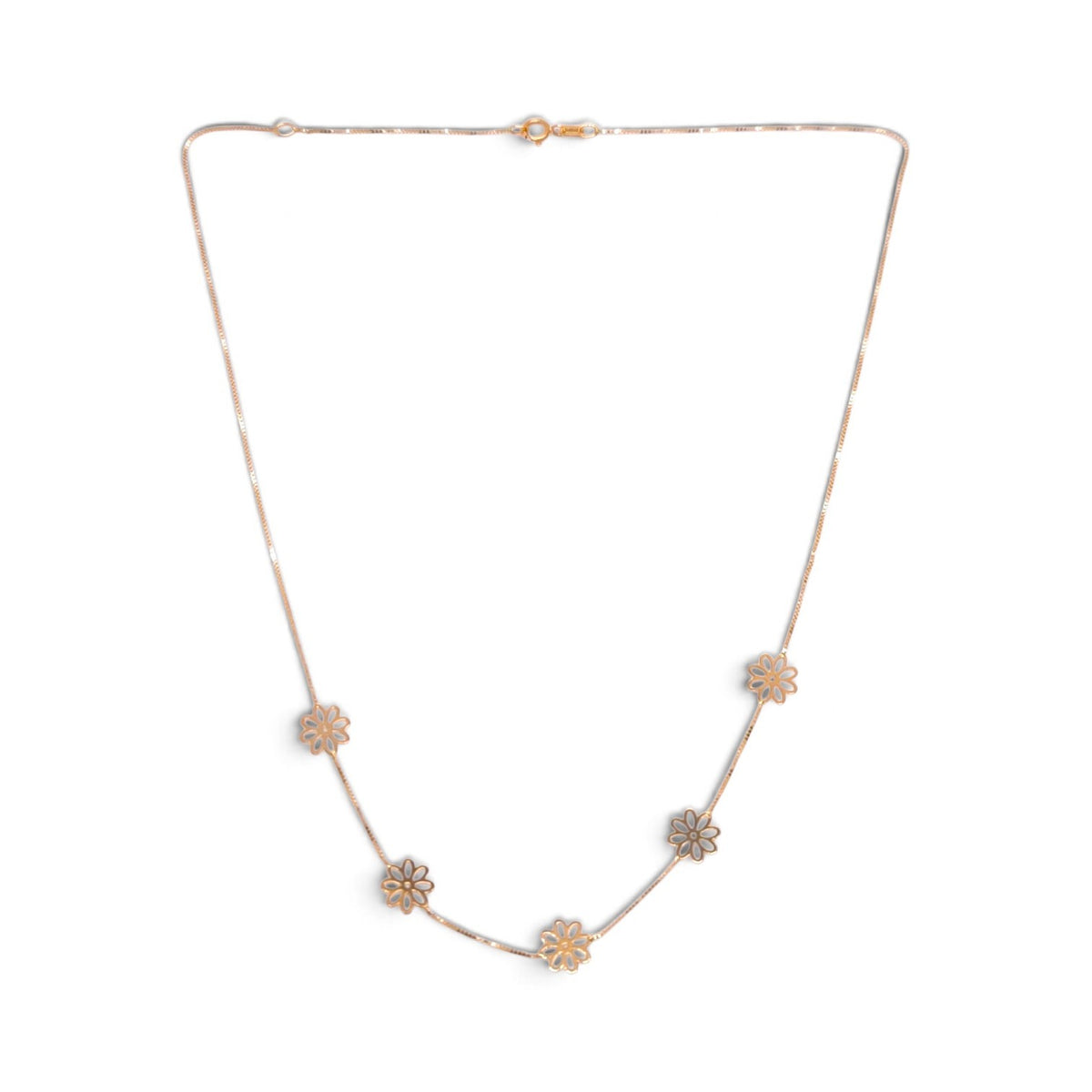 Girocollo con margherite in oro giallo 18k - Gioielli Pavan