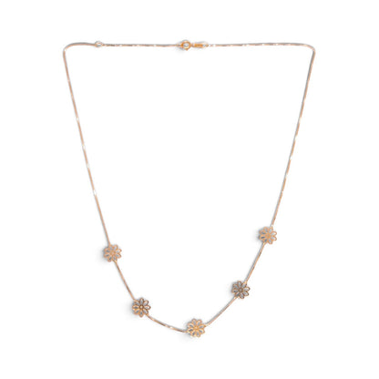 Girocollo con margherite in oro giallo 18k - Gioielli Pavan